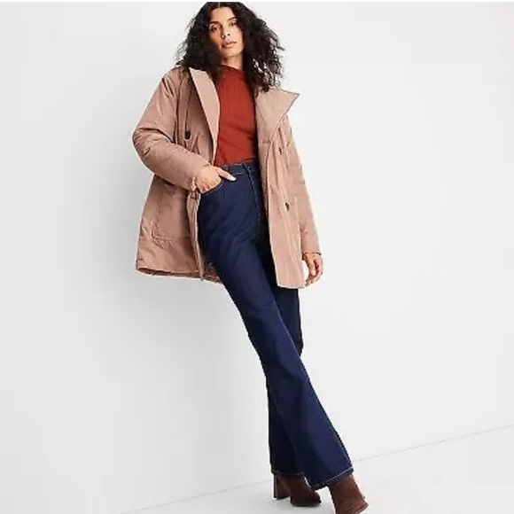 Future Collective Women's Notched Lapel Double Breasted Puffer ~ Reese Blutstein - Picture 3 of 13